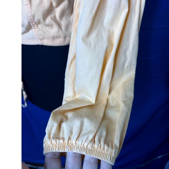 Womens Sherbet Corset Long Sleeve Top Sz M Peasant Milkmaid Ren Faire Lace Up - Picture 9 of 11